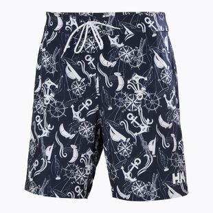 Men's swim shorts Helly Hansen Newport Boardshorts 8" navy nautical aop