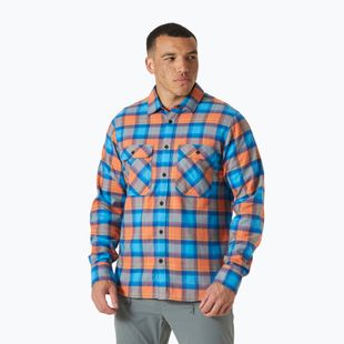 Helly Hansen Men's Lokka Organic Flannel bonfire fjell plaid shirt