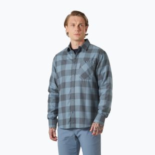 Men's Helly Hansen Aker Flannel LS shirt jungle green buffalo plaid