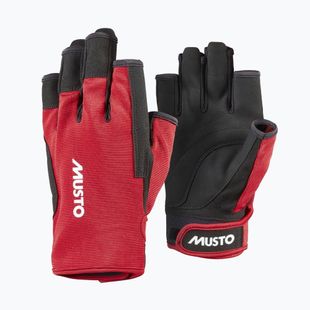 Musto Essential Sailing Short Finger 2.0 true red sailing gloves