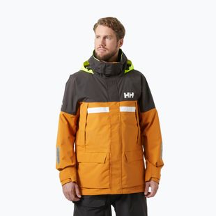 Men's Helly Hansen Pier 4.0 mustard rain jacket