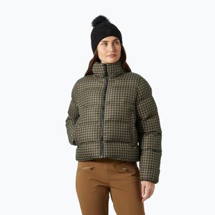 Helly Hansen women's Jade Puffer sepia houndstooth aop down jacket