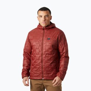 Men's Helly Hansen Lifaloft Hooded Insulator hybrid jacket mars red