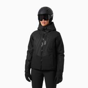 Women's ski jacket Helly Hansen Valdisere 3.0 black embossed stripes