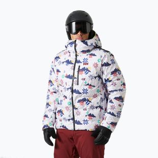 Helly Hansen men's ski jacket Kvitfjell Race Puffy white olympics
