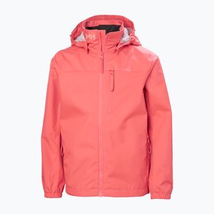 Children's sailing jacket Helly Hansen Crew Hooded Jr 41813 sunset pink
