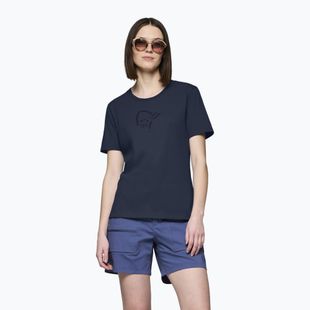 Women's T-shirt NORRONA Cotton Viking indigo night/sky captain