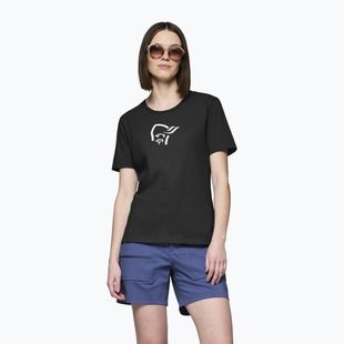 Women's T-shirt NORRONA Cotton Viking caviar black