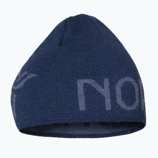 Winter hat NORRONA MerinoUll Logo Beanie indigo night melange