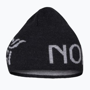 Winter hat NORRONA MerinoUll Logo Beanie caviar melange