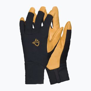 Ski gloves NORRONA Lyngen Windstopper Leather caviar black