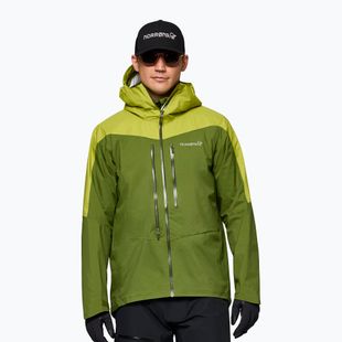 Men's rain jacket NORRONA Falketind Dri1 pesto/goldem lime