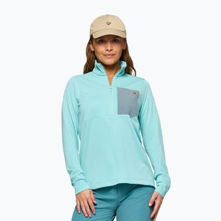 Women's trekking sweatshirt NORRONA Femund Warm1 Zip Neck aqua haze/trooper