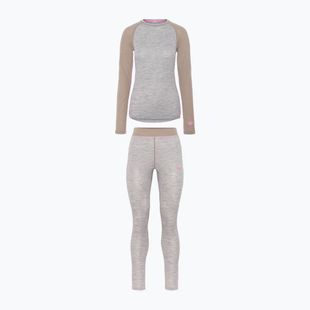 Women's thermal underwear set KARI TRAA Kaia light grey melange