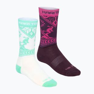 Women's socks KARI TRAA Puffin 2 pack jelly mint