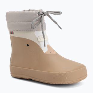Children's wellington boots Viking Alv Barefoot Paw Print beige