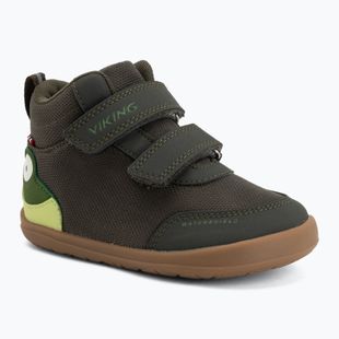 Children's barefoot shoes Viking Alv Barefoot Mid 2V Waterproof pine