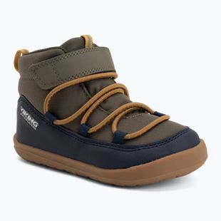 Children's barefoot shoes Viking Birch Barefoot Mid 1V Waterproof navy/olive