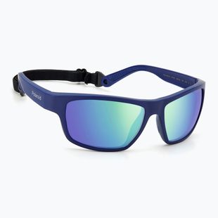 Polaroid PLD 7037/S matt blue/greygreen mirror polarised sunglasses