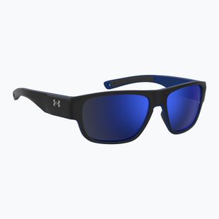 Men's Under Armour Scorcher matte black blue/blu sky mirror sunglasses