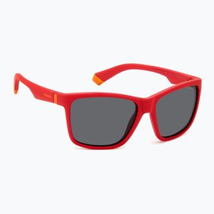 Polaroid PLD 8057/S matte red/grey polarised children's sunglasses