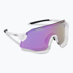 Smith Vert white/chromapop violet mirror sunglasses