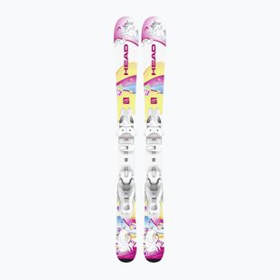Children's alpine skis HEAD Unicorn Easy JRS + bindings Jrs 4.5 GW CA white/pink