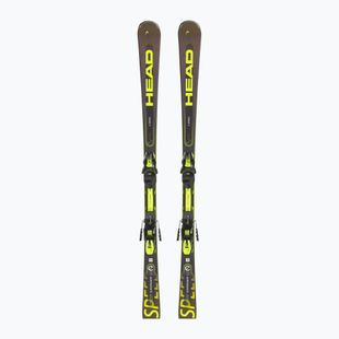 HEAD Supershape e-Speed SW SF-PR + PRD 12 black/neon yellow downhill skis