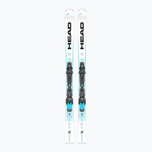 Alpine skis HEAD WC Rebels e-SL RP EVO 14 + bindings Freeflex 14 GW white/blue