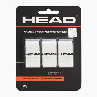 HEAD Perforated padel racket wraps 3 pcs. white