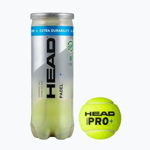 HEAD Padel Pro+ padel balls 3 pcs. yellow