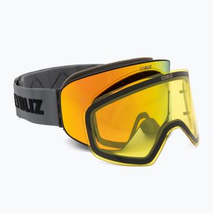 Bliz Flow matt black/brown gold multi/yellow ski goggles