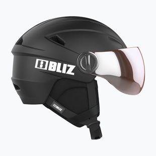 Bliz Strike Visor ski helmet matte black/ orange silver mirror