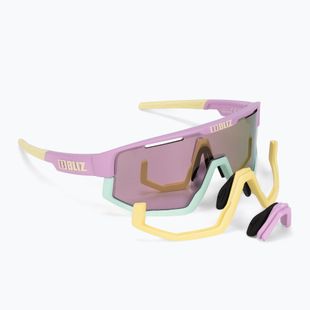 Sunglasses Bliz Fusion matt pastel purple yellow logo/brown pink multi