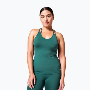 Casall women's V-Neck Racerback training tank top green 22154