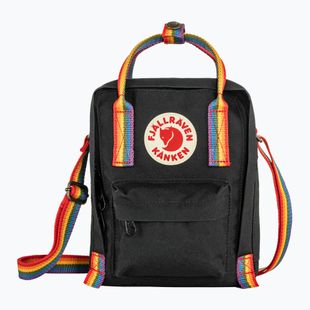 Fjällräven Kanken Rainbow Sling bag 2.5 l black/rainbow pattern