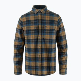 Men's Fjällräven Singi Heavy Flannel shirt dark navy/buckwheat brown