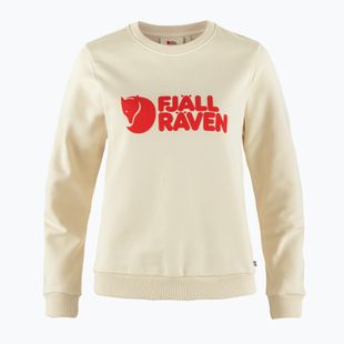 Women's sweatshirt Fjällräven Logo Sweater chalk white/flame orange