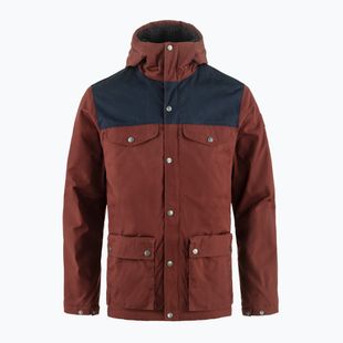 Men's wind jacket Fjällräven Greenland Winter maroon/dark navy