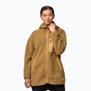 Women's sweatshirt Fjällräven Vardag Pile Fleece Long buckwheat brown