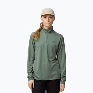 Women's trekking sweatshirt Fjällräven Abisko Day Hike Half Zip patina green