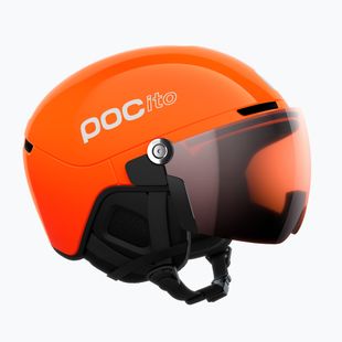 Children's ski helmet POC POCito Obex Visor S2 Jr fluo orange/clarity pocito/partly sunny/lt orange