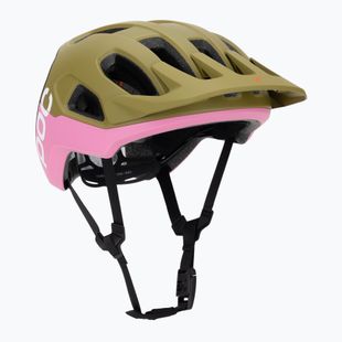 Bike helmet POC Cularis olivine green matt/thulite pink matt