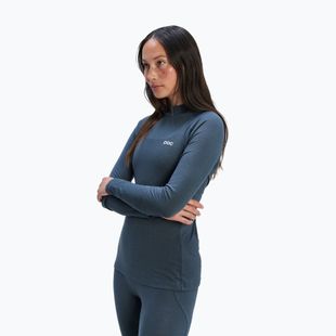 Women's thermal base layer POC Layer Merino Mock Neck Jersey sylvanite grey