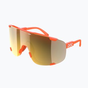 POC Devour fl.orange translucent/clarity road/partly sunny gold sunglasses