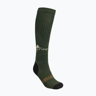 Men's Pinewood Drytex High green/d.brown trekking socks