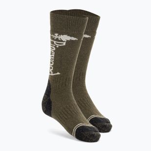 Pinewood Melange olive mel trekking socks