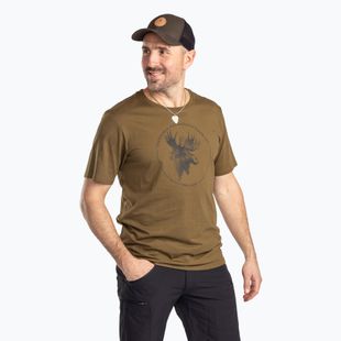 Men's Pinewood Moose olive T-shirt