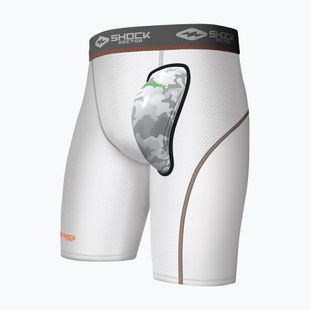 Men's combat sports shorts Shock Doctor AirCore Cup Compression white