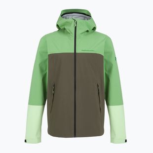 Men's Peak Performance Trail Hipe Shell Jacket peppermint/pine needle/green rain jacket